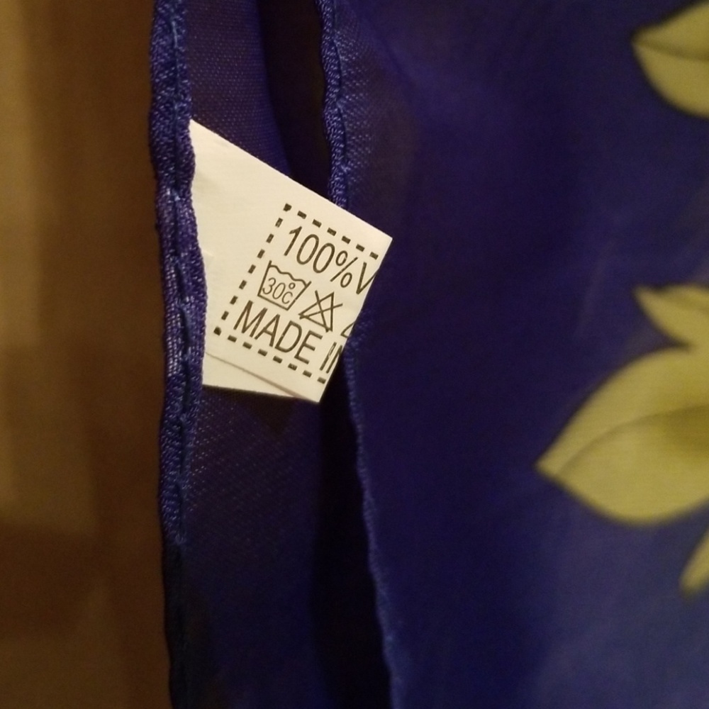 ❤💋🆕️SCARF...Blue chiffon long print - Picture 4 of 4